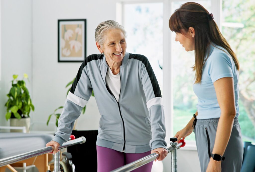 A patient recovering from surgery after their doctor used a myelogram for medical imaging insights.