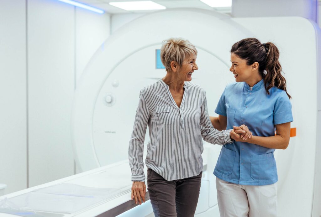 A patient quickly recovers from having a CT angiography.